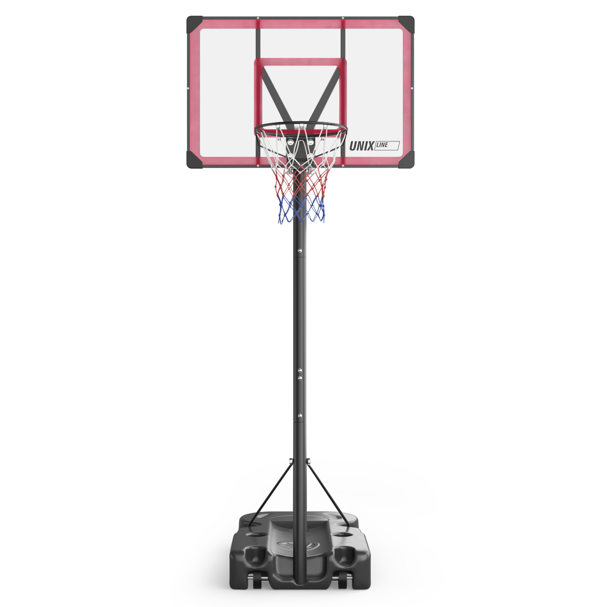 Баскетбольная стойка UNIX Line B-Stand-PC 48"x32" R45 H230-305 см